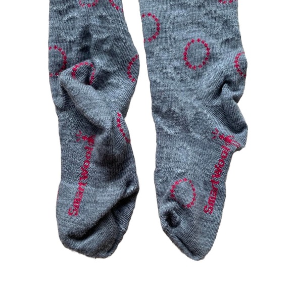 Smartwool Girl's Whirligig Grey Winter Tights Youth Small - Picture 5 of 7